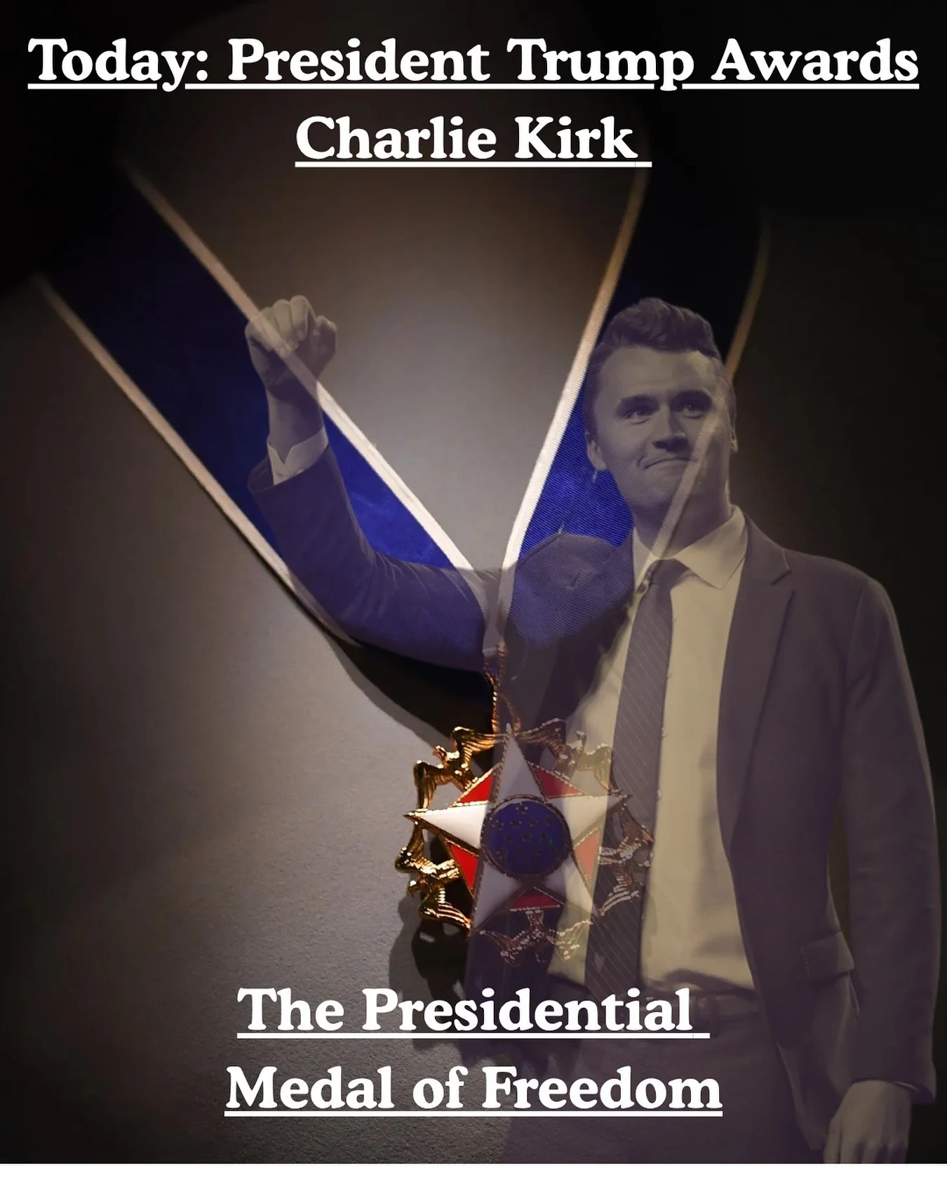 IN TODAYS NEWS: 10/14/25 President Donald Trump awards Charlie Kirk with the presidential medal of Freeedom #news #breaking #breakingnews #gop #republicans #conservatives #charlie #charliekirk #trump #presidenttrump #medaloffreedom #freedom #america 