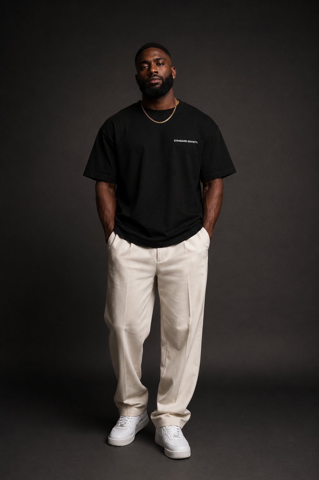 The Standard 003 - "The Axiom" Oversized Boxy Tee (Black)