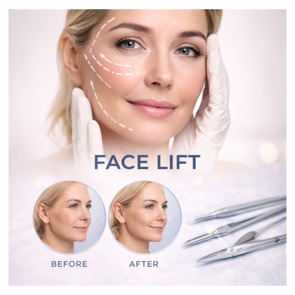 Facial and neck rejuvenation surgery procedure performed by experienced surgeons in Turkey