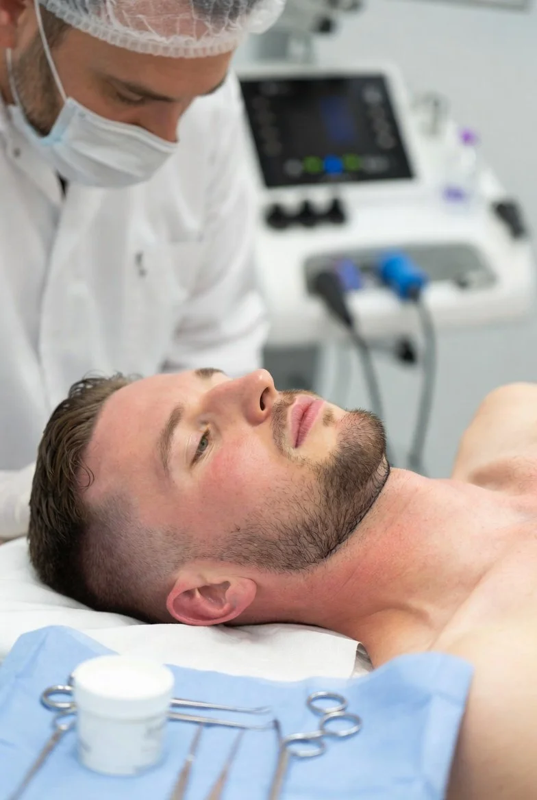Beard hair transplant procedure performed by experienced surgeons in Turkey