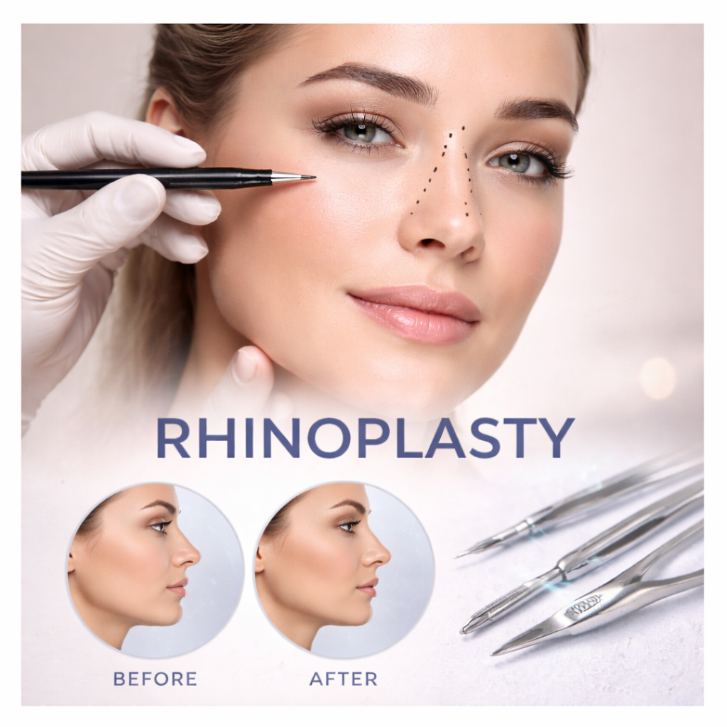 Rhinoplasty (nose reshaping) procedure performed by experienced surgeons in Turkey