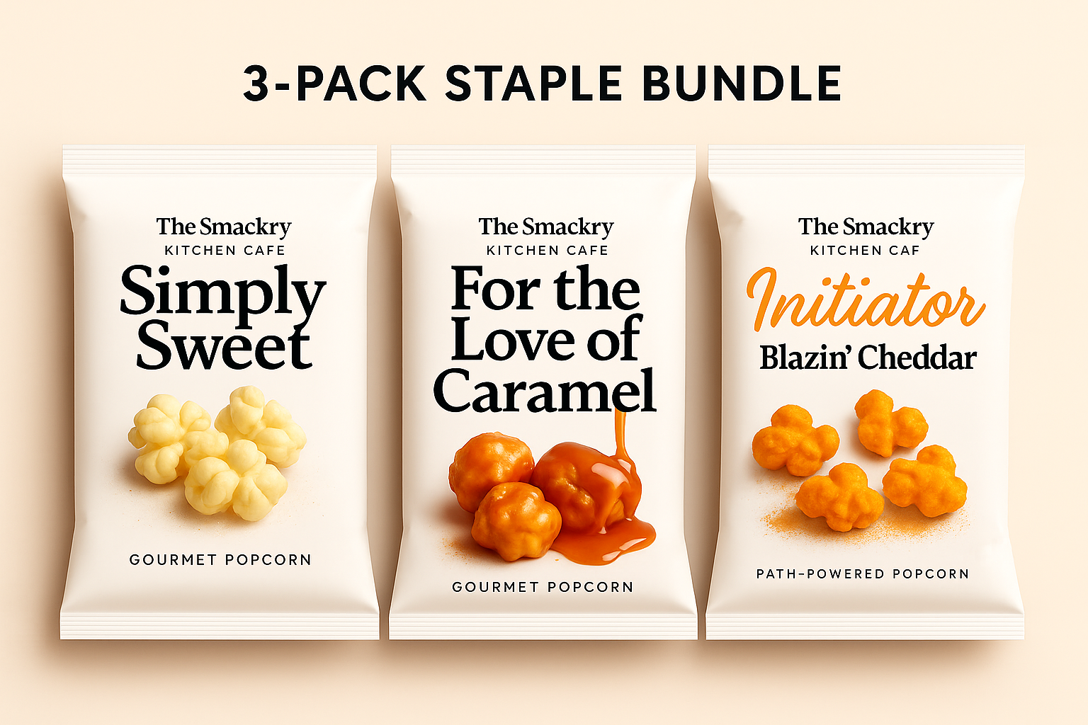 3-Pack Staple Bundle – Gourmet Popcorn Favorites