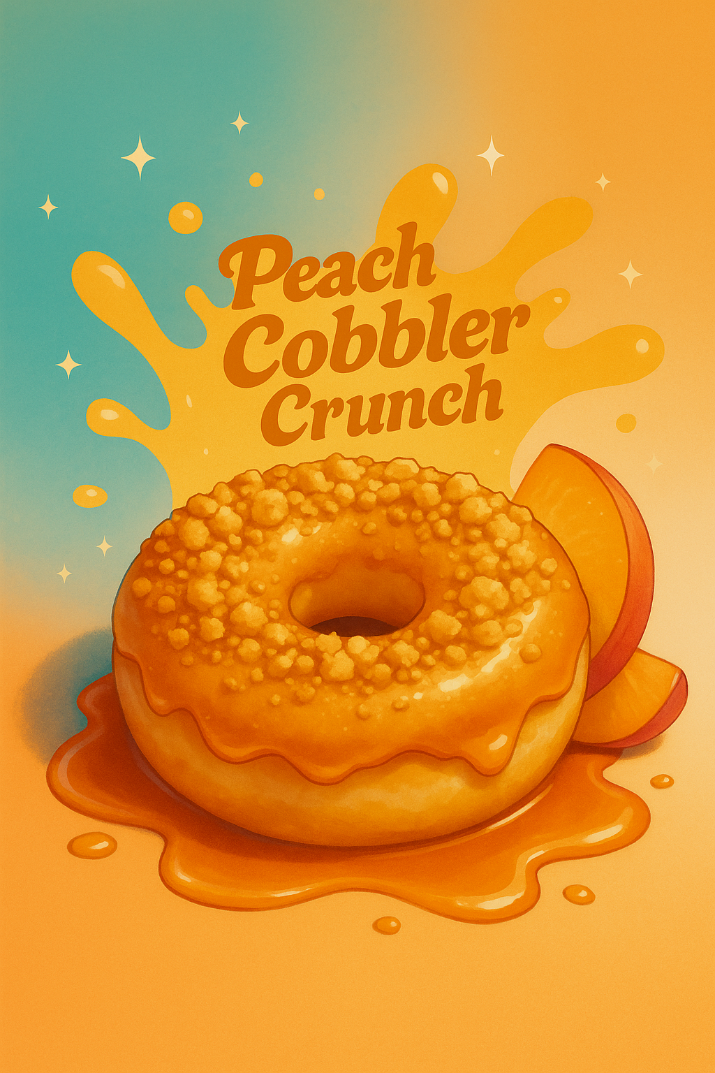 Peach Cobbler Crunch Doughnut