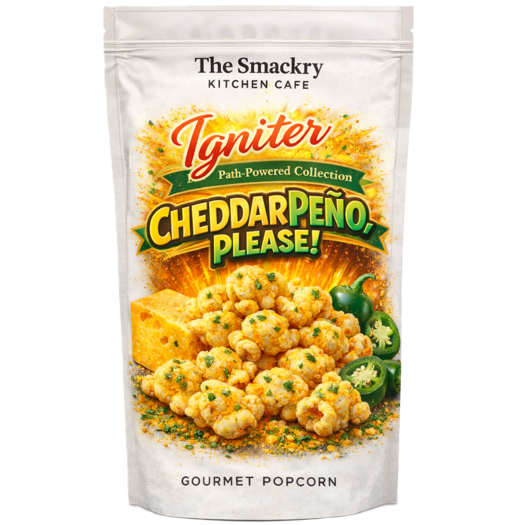 Cheddar-Peño Please!  Gourmet Popcorn