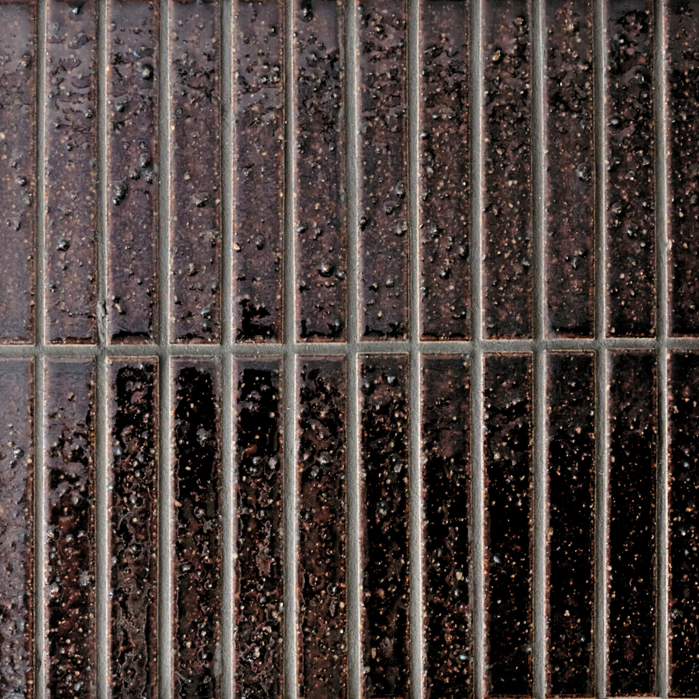 Hatsuborder Espresso Burgundy Japanese Hand Crafted Mosaics 23x152mm