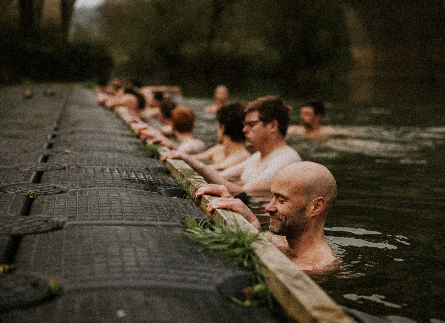 Coaching for men in Bath, Bristol and South West during a wild swimming session