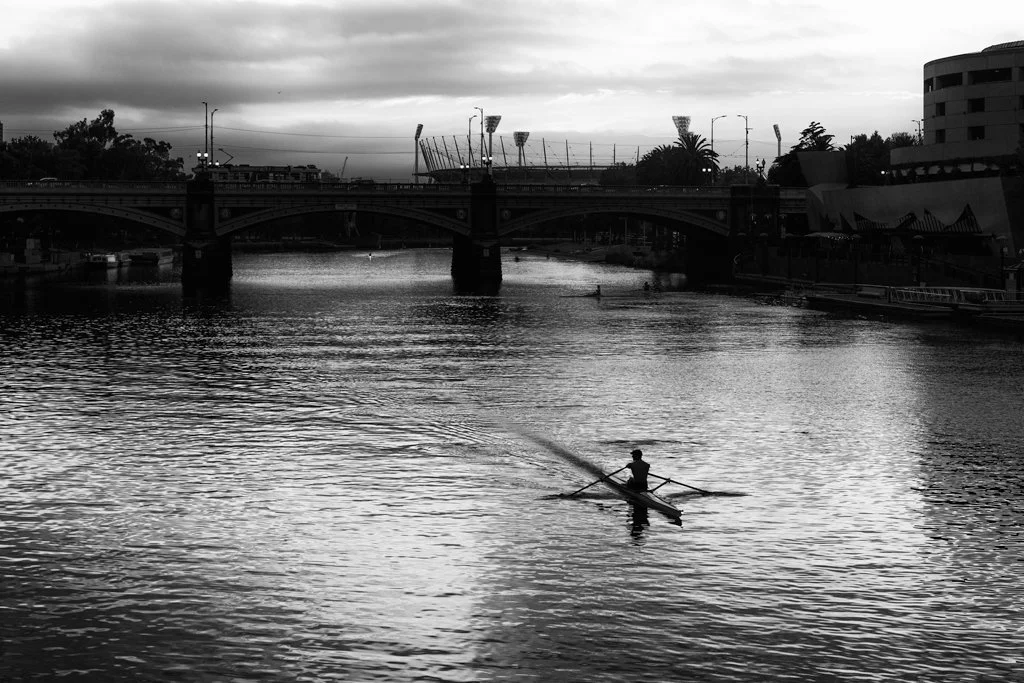 The Yarra River looking upstream, Melbourne Au