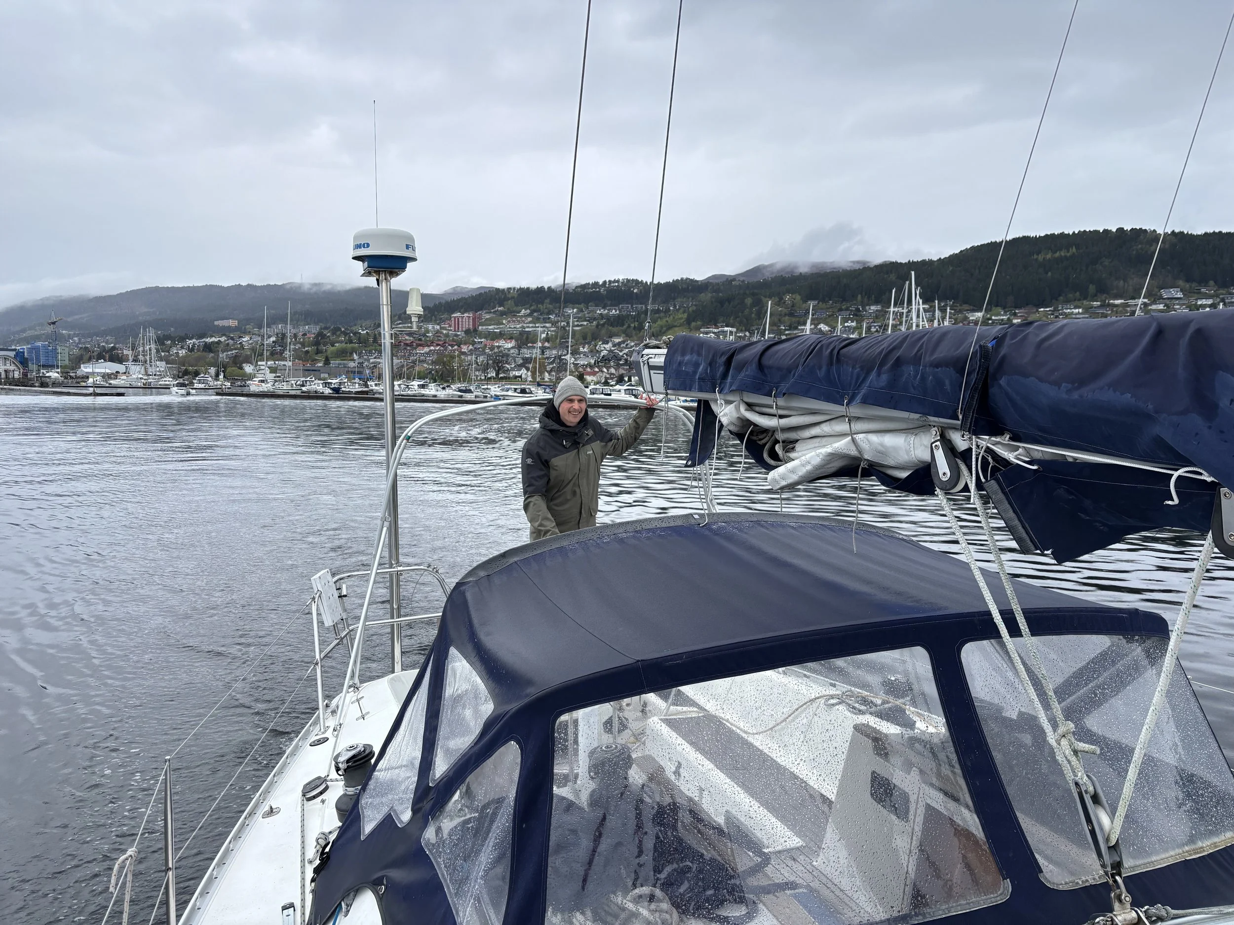 Vår første overnatting 