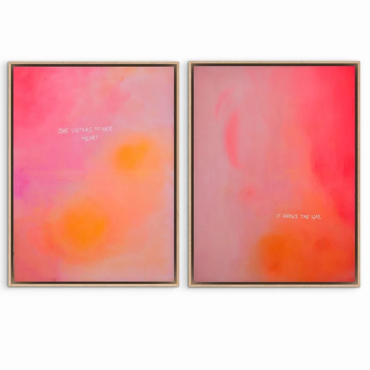 She listens to her heart - it knows the way – verkauftes Werk von NINI.ART