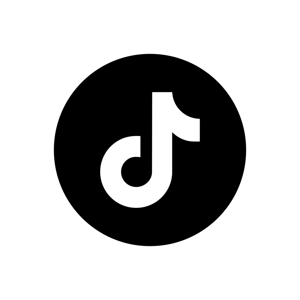 TikTok logo on a black background.