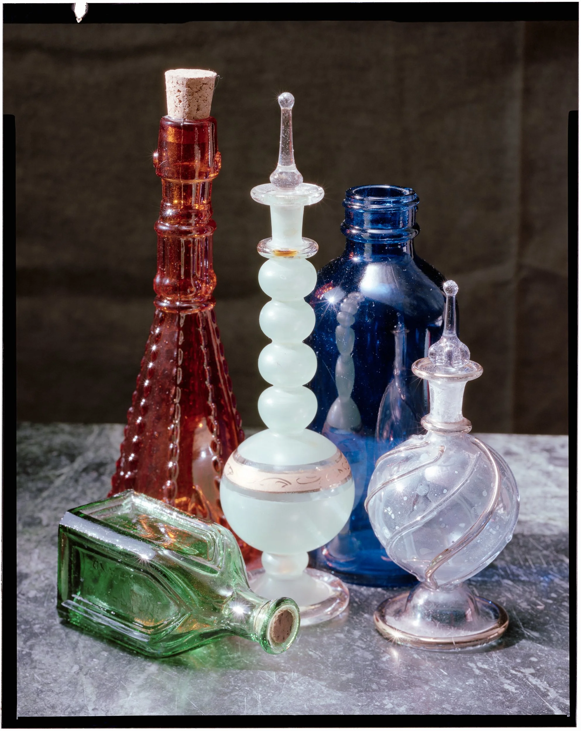 Coloured bottles