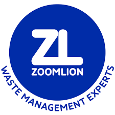 Zoomlion logo with blue background and white text, featuring 'ZL' and the phrase 'Waste Management Experts'.