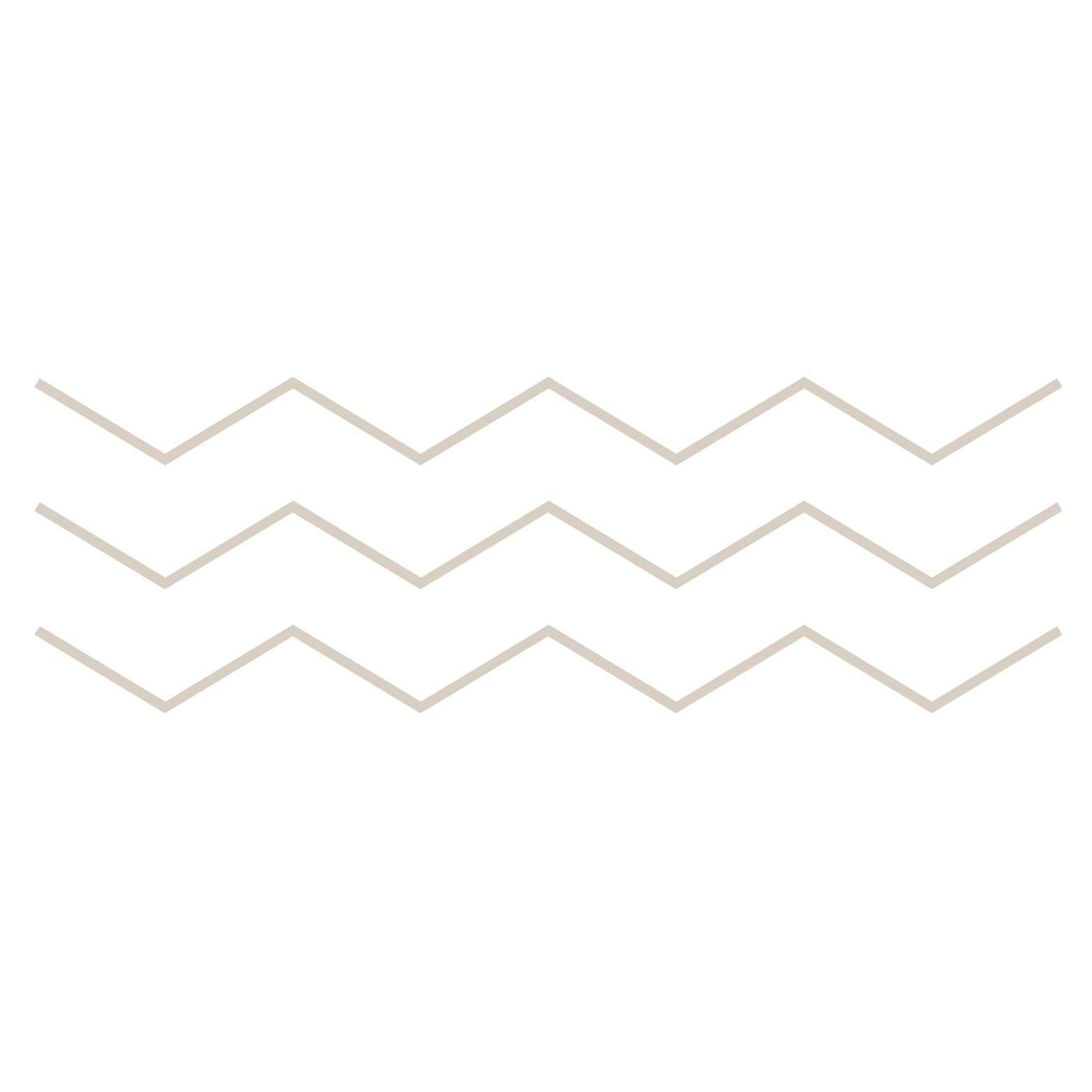 Three rows of white zigzag lines on a black background.