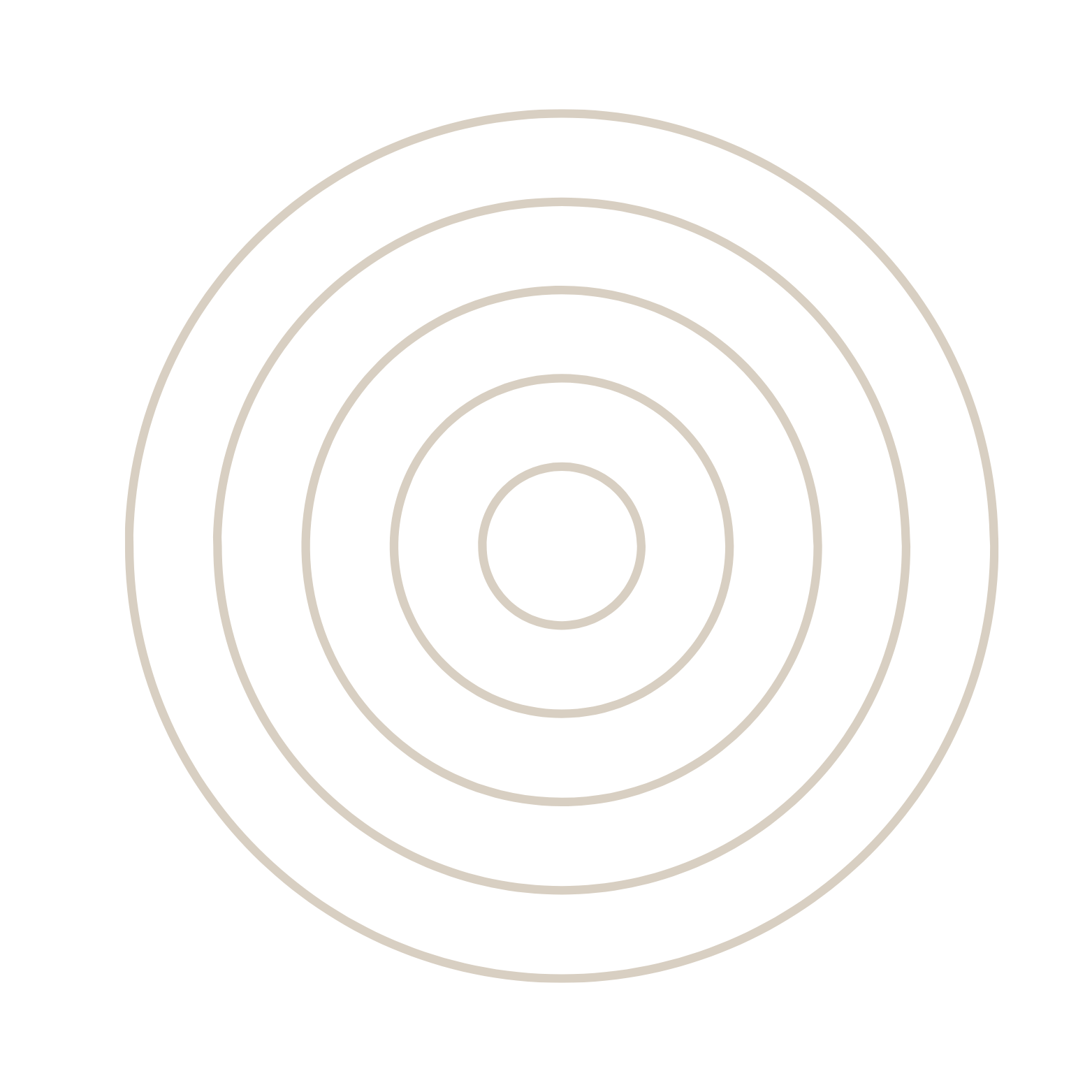Concentric circles pattern on a black background.