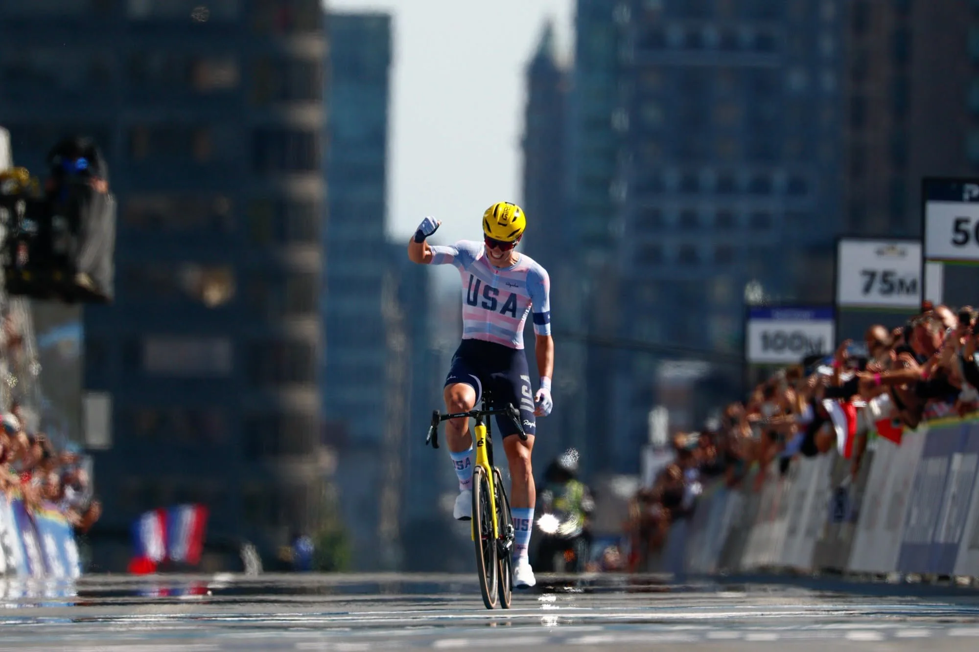 Ashlin Barry USA cycling team winning the U23 UCI World Road Cycling Championships.  Ashlin Barry, United States National Cycling Team, won the 2026 U23 UCI world road race championships in Montreal, Quebec, Canada