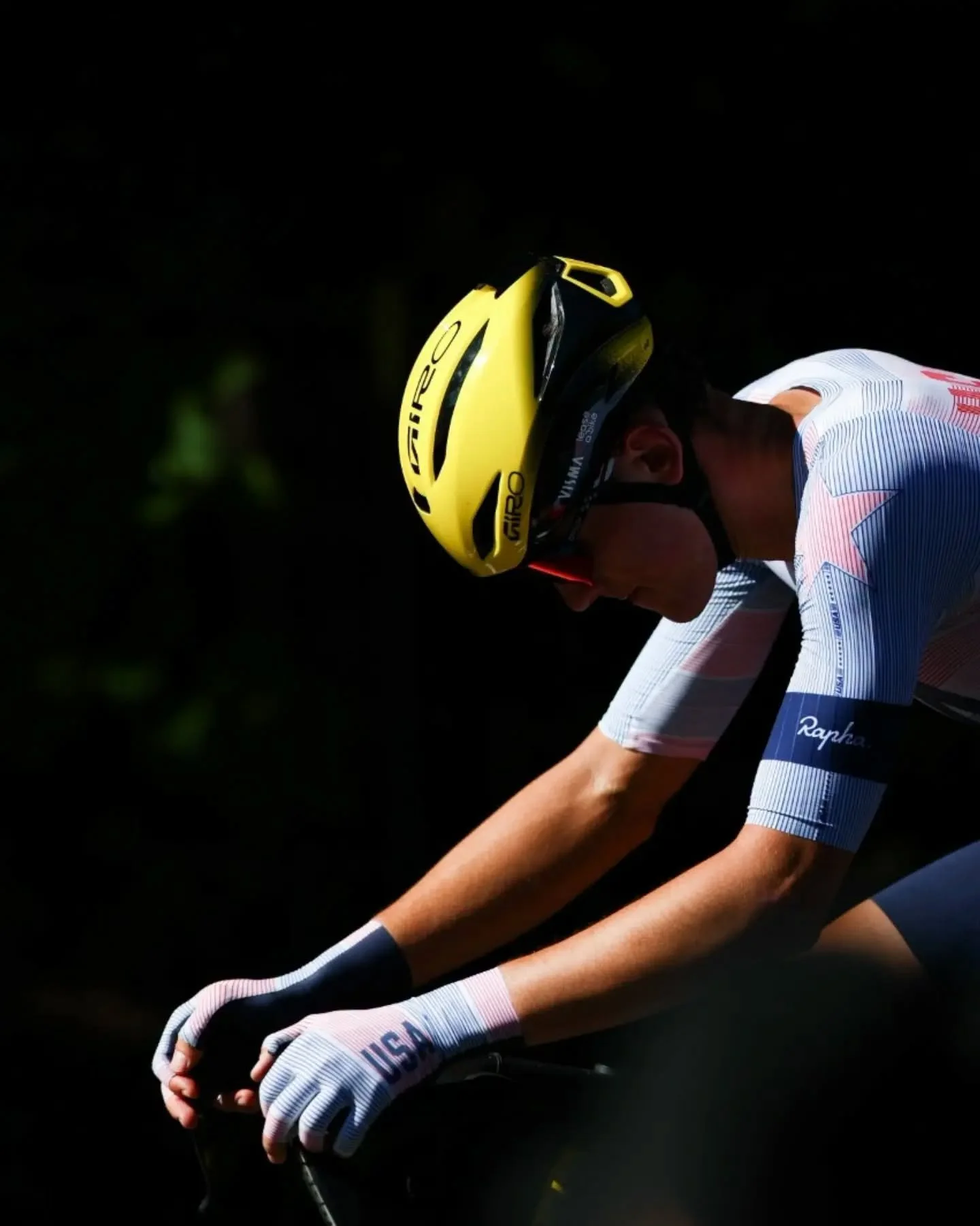 Ashlin Barry, United States National Cycling Team, on his way to winning the 2026 U23 UCI world road race championships in Montreal, Quebec