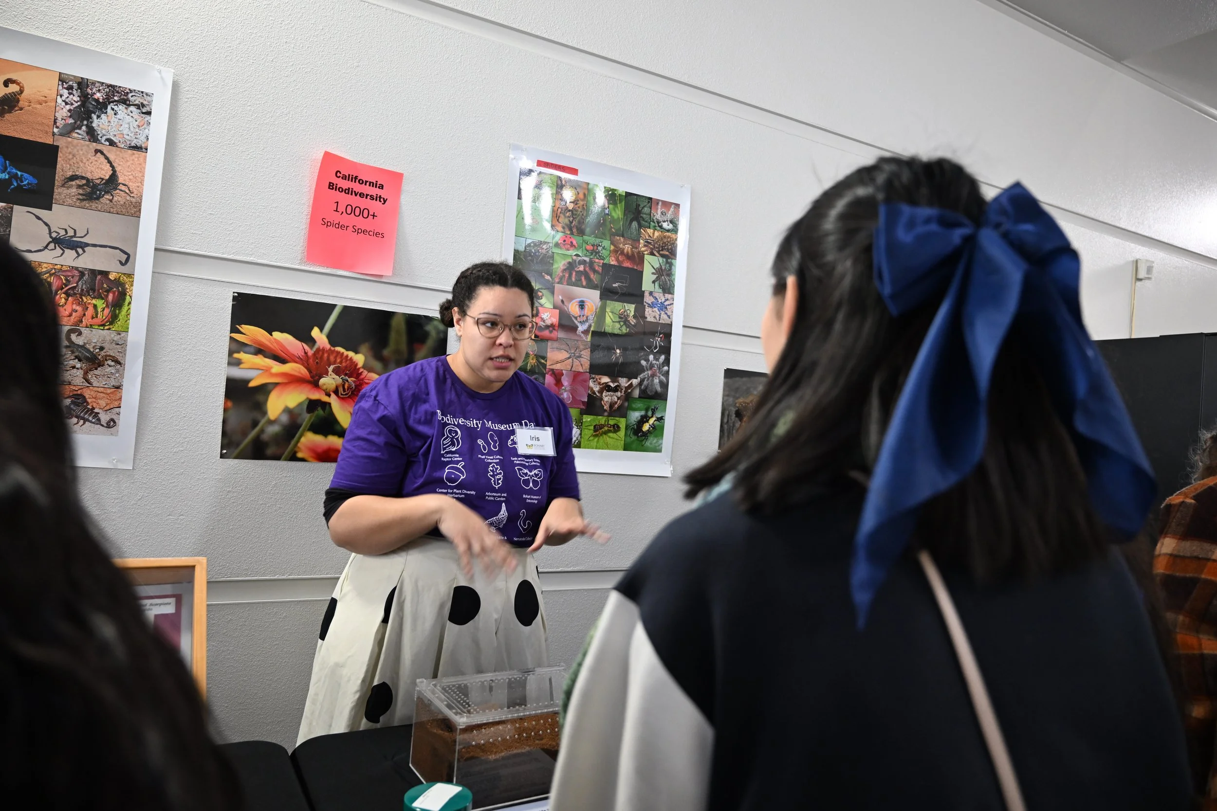 Discussing scorpion natural history at Biodiversity Museum Day 2025. Photo by Kathy Keatley Garvey