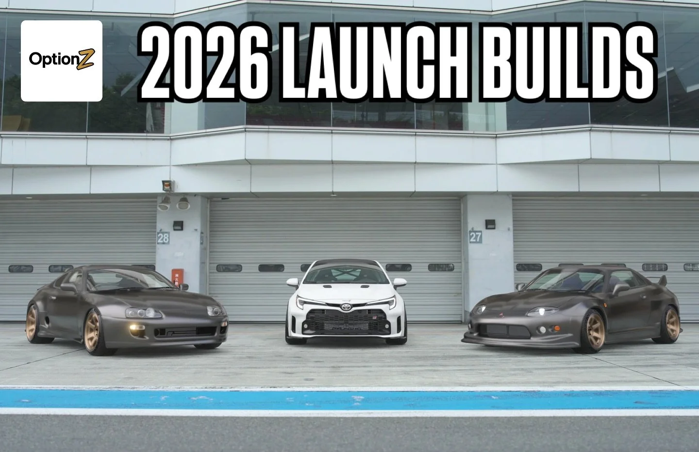 OPTIONZ 2026 LAUNCH BUILDS ANNOUCEMENT

OptionZ is launching officially in 2026, and to kick off our new digital tuning company, we&rsquo;ve got three builds for you to choose from.

1) OptionZ Corolla: You&rsquo;ve seen this on our channel already! 