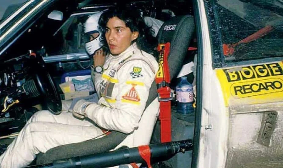 THE BLACK VOLCANO! 🏁🥇 The brilliant, fearless, and ferocious rally icon Mich&egrave;le Mouton right at home behind the wheel of her Audi Quattro. Check out our new &ldquo;Z-Approved&rdquo; highlights to see her react to her brilliant 1982 win at Ra