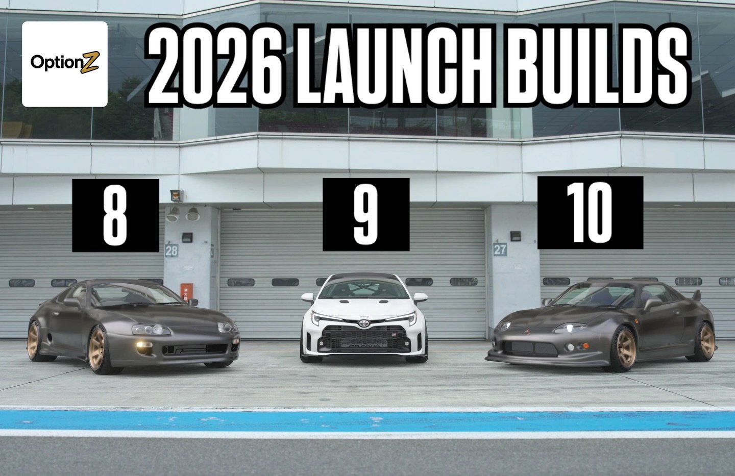 Numbers update! Here are the number of builds left available for you. 8 Supra, 9 Corolla and 10 FTOs. You can pick any or all of them! We&rsquo;ve spent a long time refining and tuning the setups for these vehicles, and we think you&rsquo;ll love the