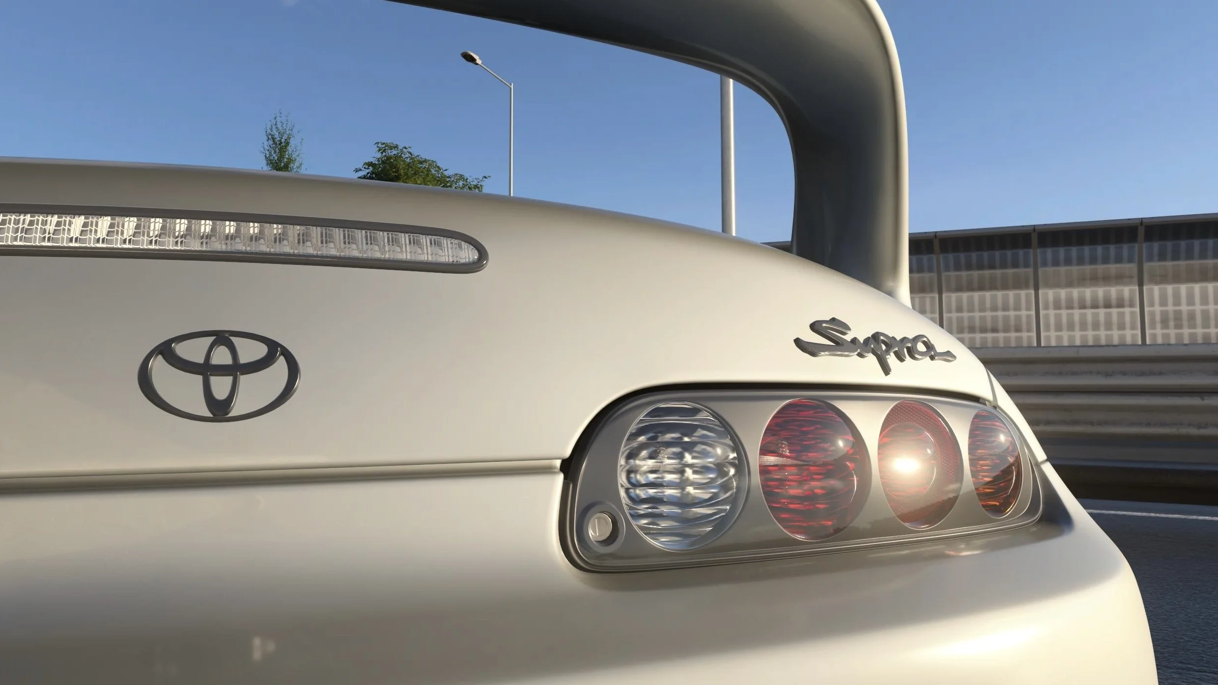 Rear details of a Toyota Supra