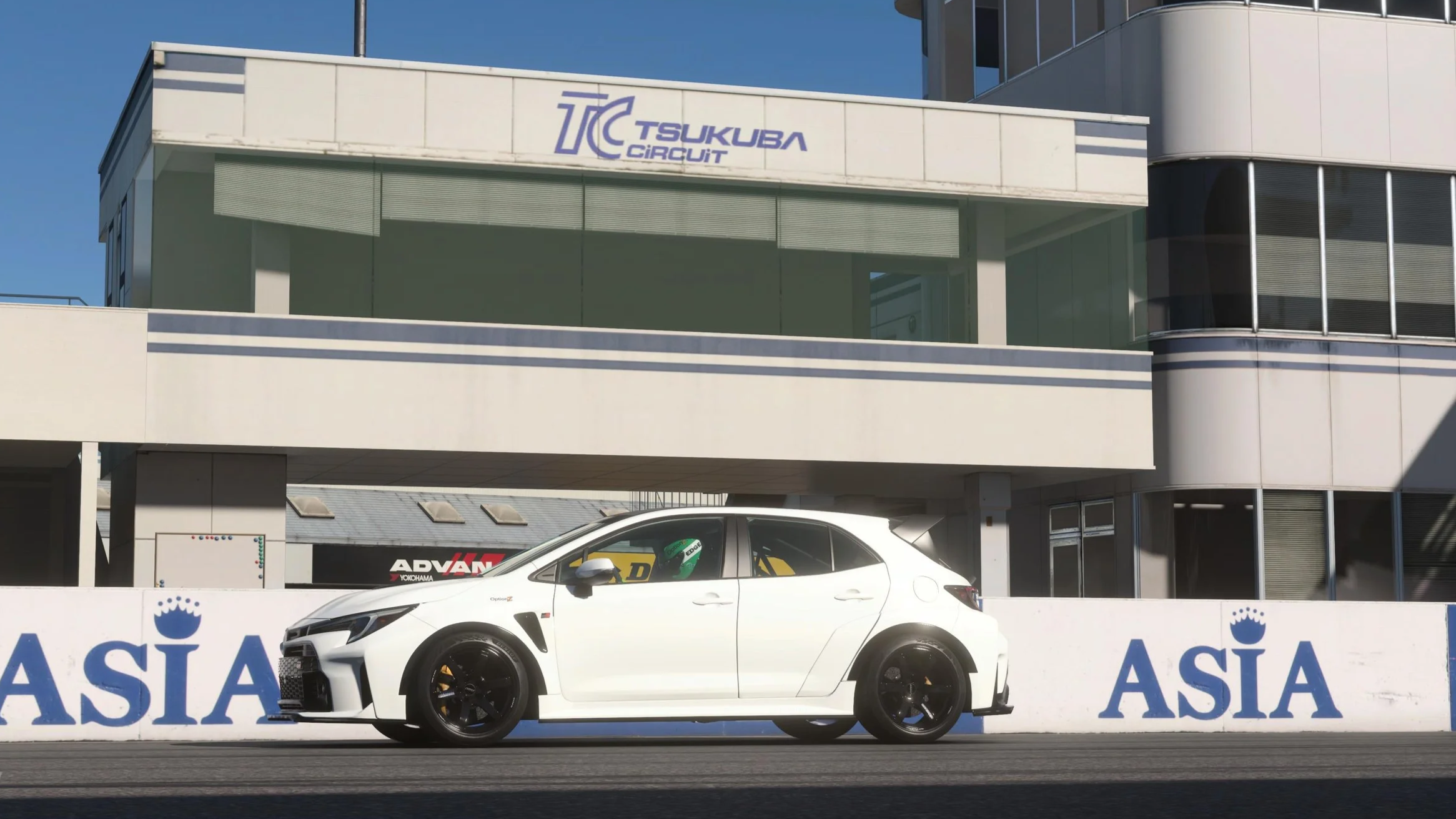 optionz corolla at tsukuba in ghost white