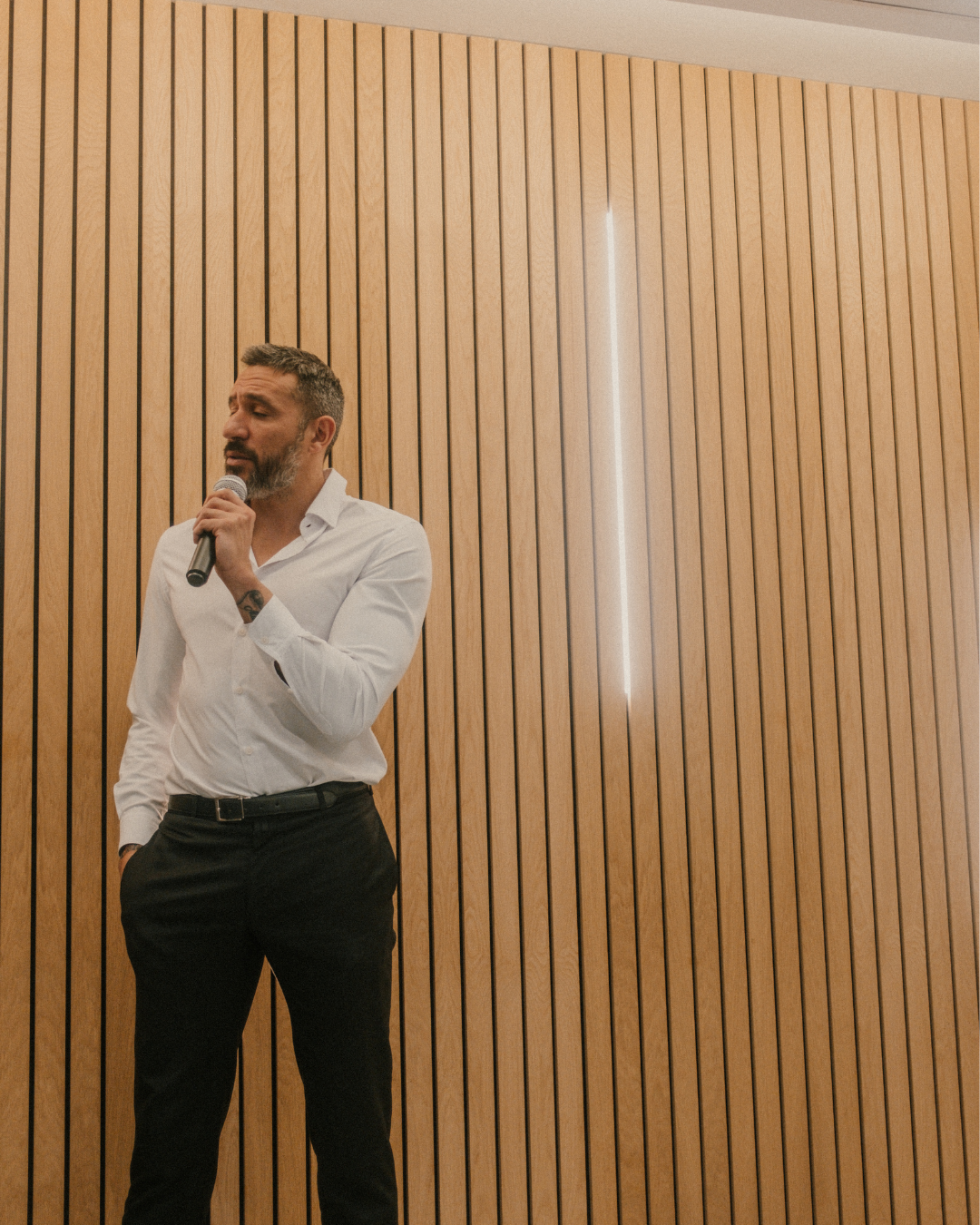 An adopted Geordie, Jonás Gutiérrez providing his pre-match analysis.