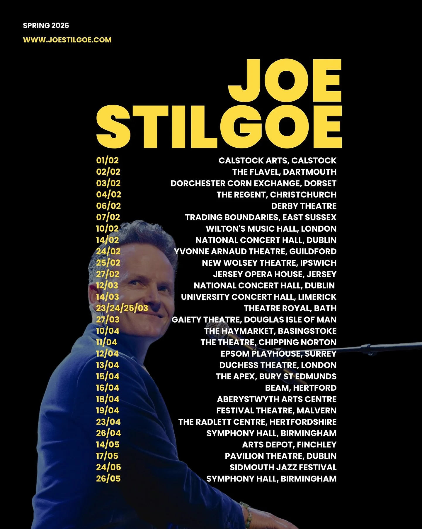 Spring 2026 - live at the piano. Tickets in bio.