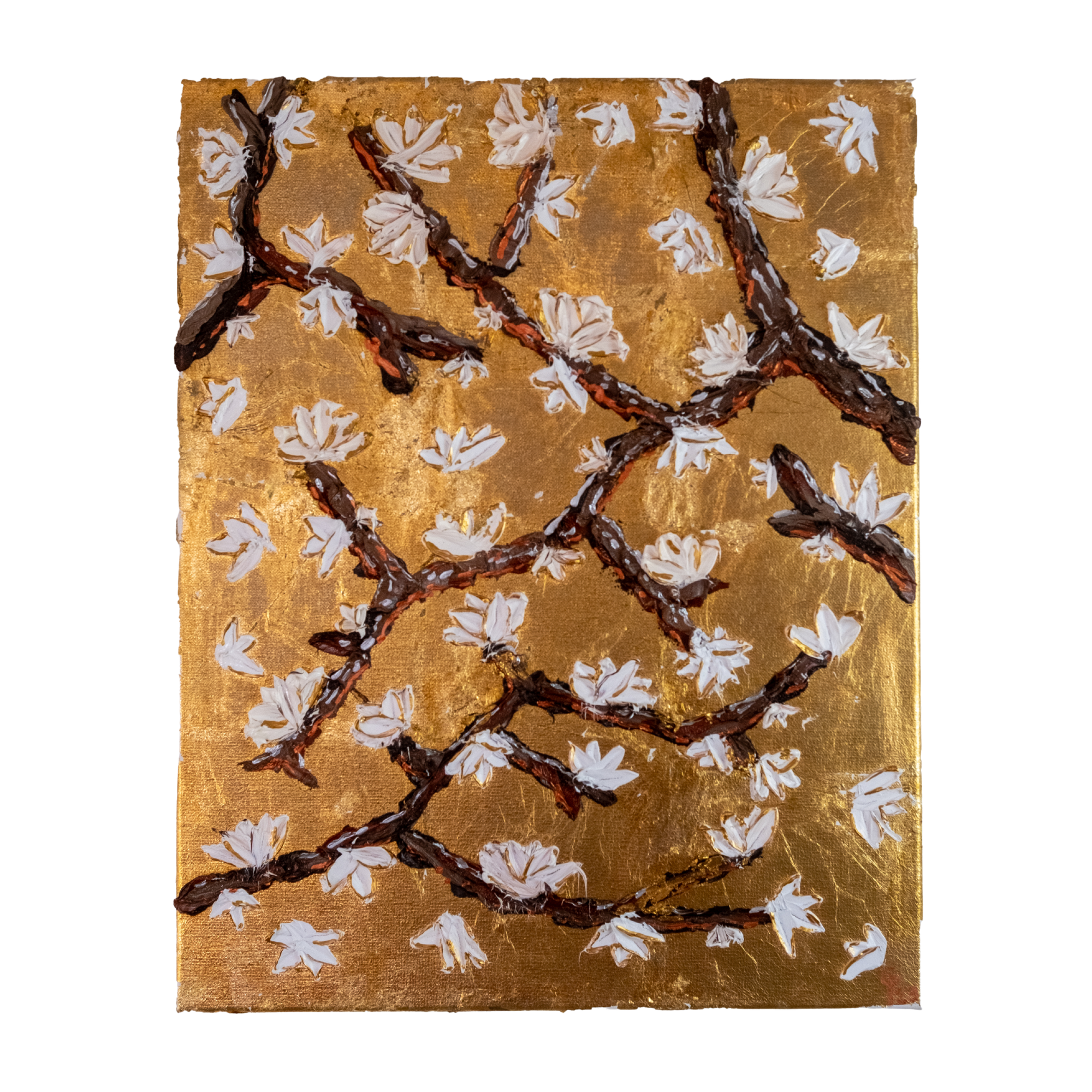 Untitled #2 | 16"W x 20"L x 1/2"D | Oil and Gold Leaf on Canvas