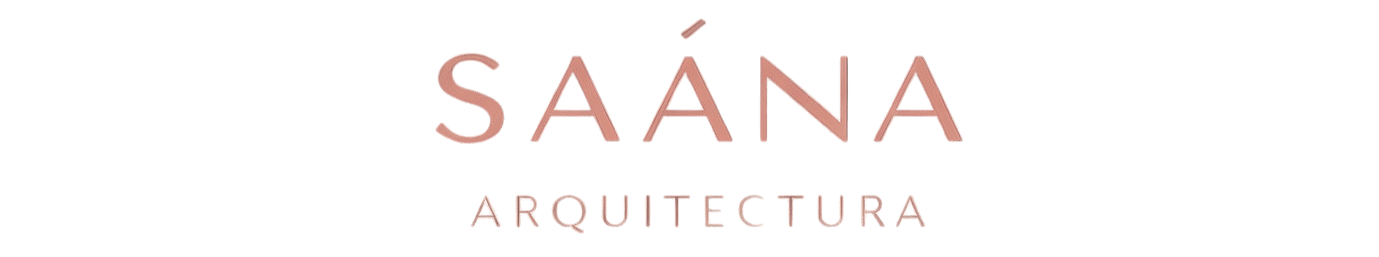 Logotipo de Saána Arquitectura en tonos rosados y con fondo transparente.