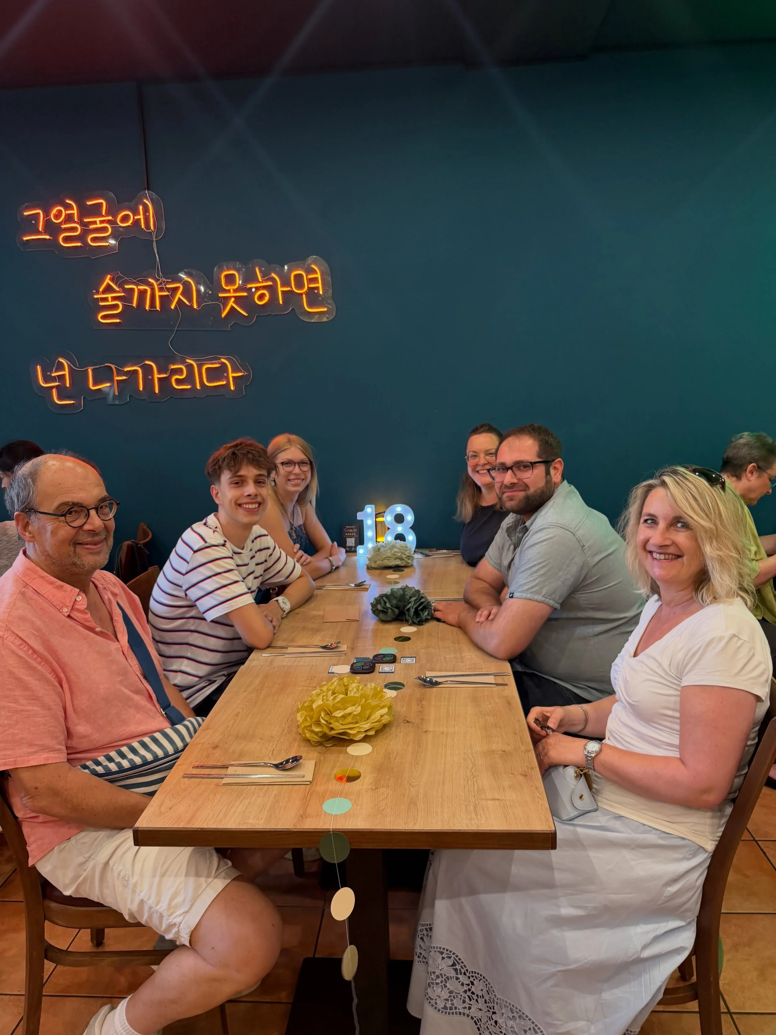 🎂✨ A very special celebration at Namsan Pocha!

Today, one of our guests celebrated their 18th birthday with their family 🎉🥳

Thank you for choosing Namsan Pocha to be part of such a special moment. ❤️
We wish you a future filled with happiness, s