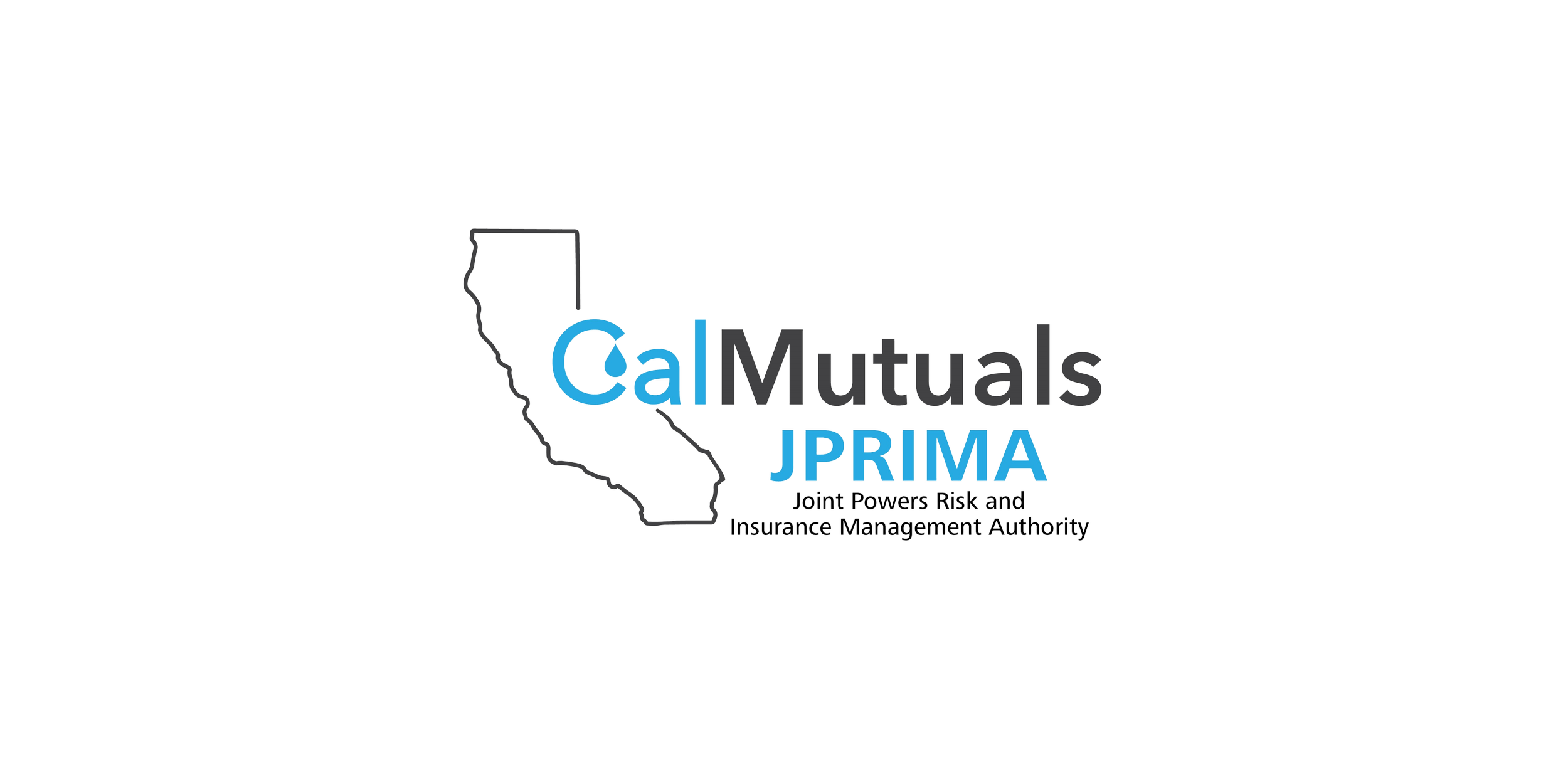 Logo of CalMutuals and JPRIMA with a black outline of the state of California, featuring the company names and the text 'Joint Powers Risk and Insurance Management Authority'.