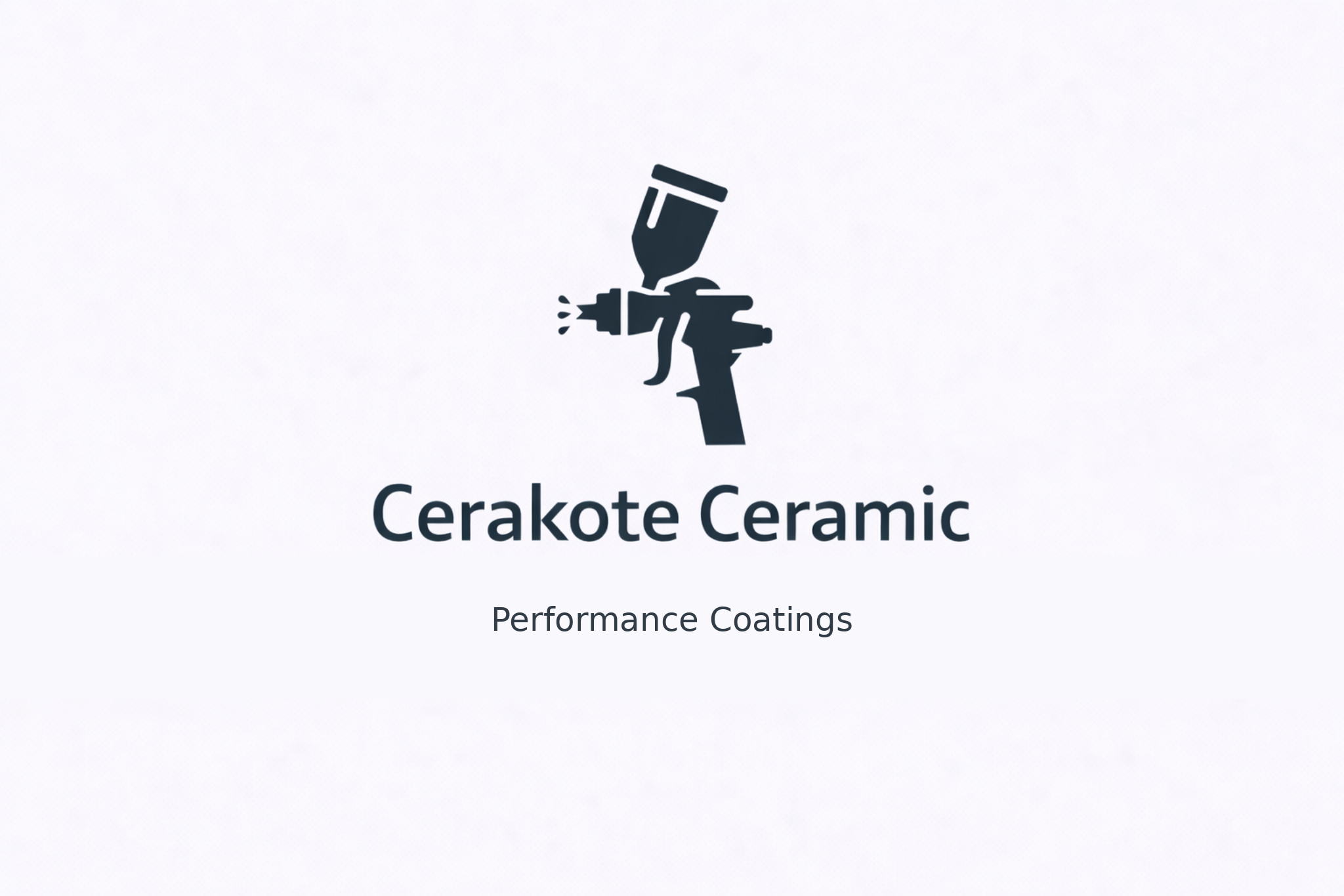 Cerakote Ceramic Performance Coatings logo featuring a spray gun icon.