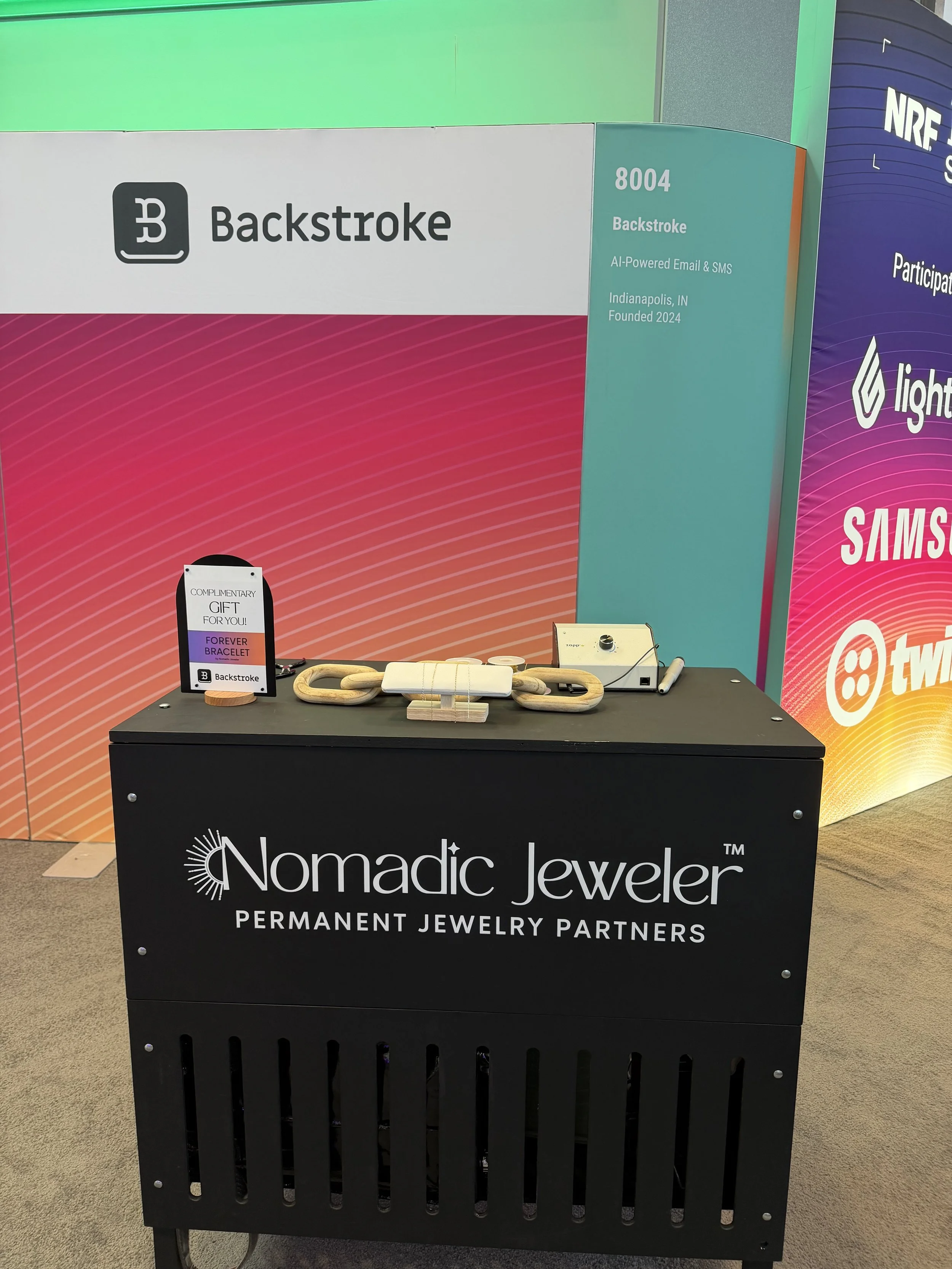 trade show booth activation permanent jewelry