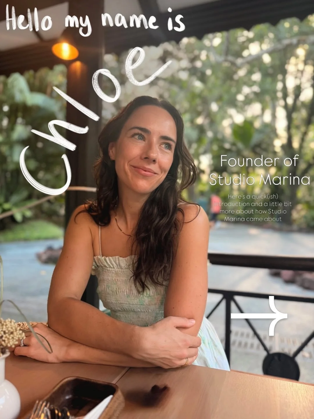 Hello, I&rsquo;m Chloe, the founder of Studio Marina.

I grew up in Belfast, a curious (slightly nerdy) child who loved art, science and being outdoors more than anything. I rode horses daily, climbed trees, asked too many questions and was completel