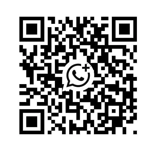 QR code with WhatsApp logo in the center.