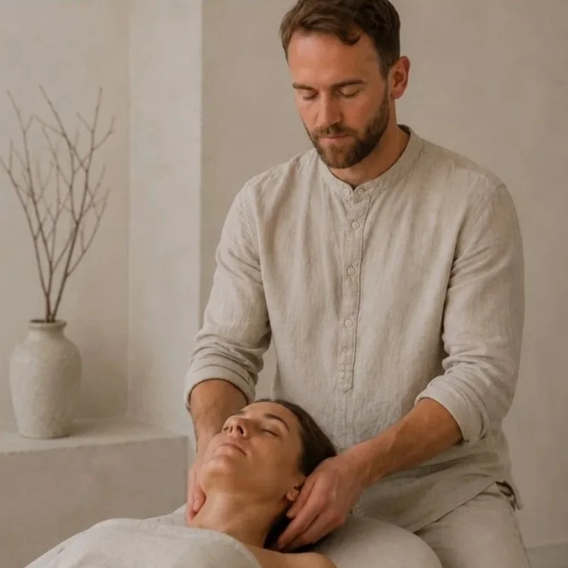 Max Lindner gibt eine REAL:EASE Bodywork Session in Kassel
