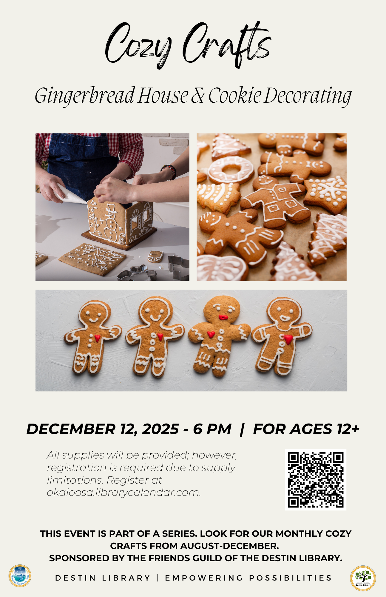 Cozy Crafts - Gingerbread House & Cookie Decorating