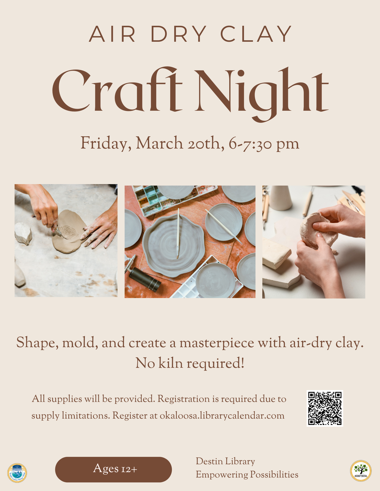 Air Dry Clay Craft Night