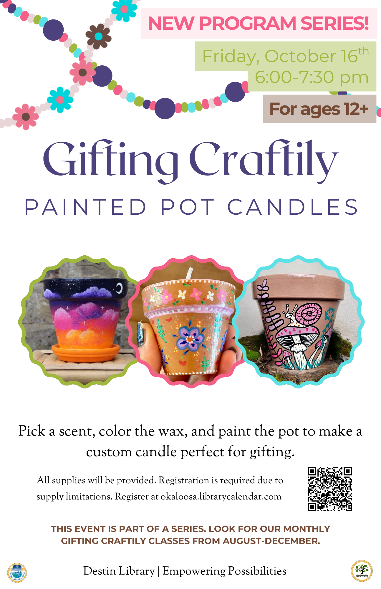 Gifting Craftily: Painted Pot Candles 