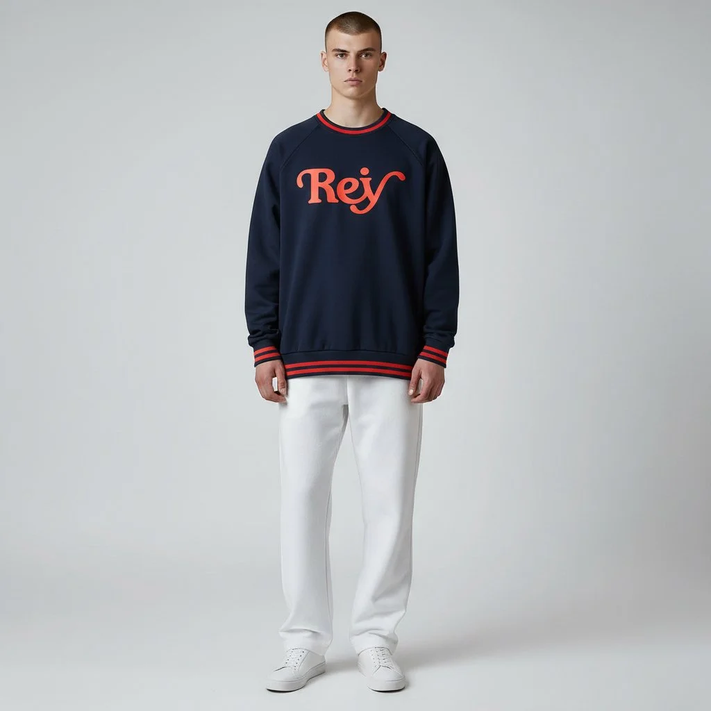 Rey - Royal Blue Puff Print Track Top