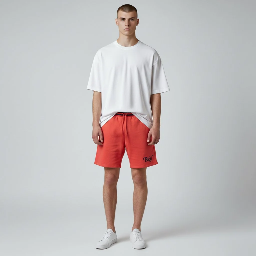 Rey - Red Loopback Shorts