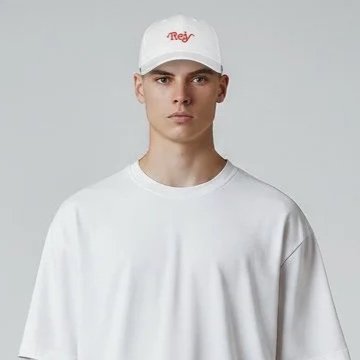 Rey - White Embroidered Cap