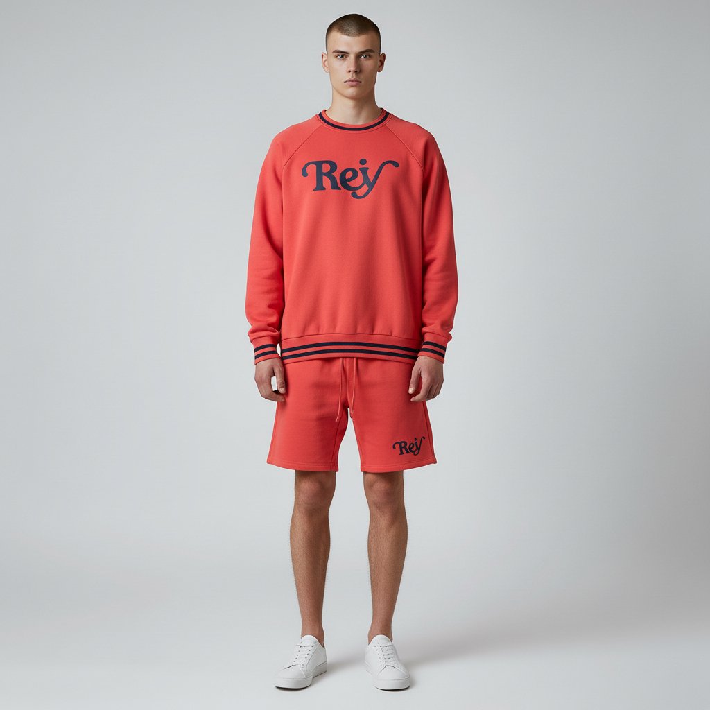 Rey - Red Puff Print Set