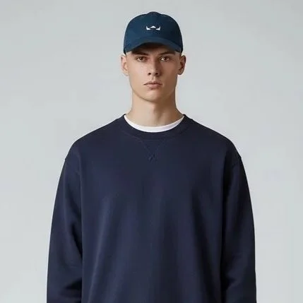 Rey - Navy Blue Royal Crown Cap