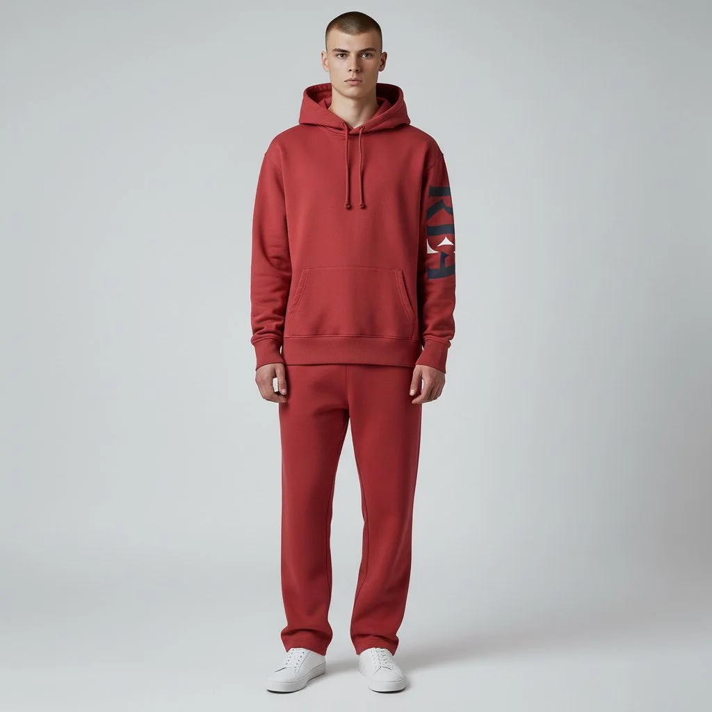 Rey - Ruby Red Crown Sleeve Print