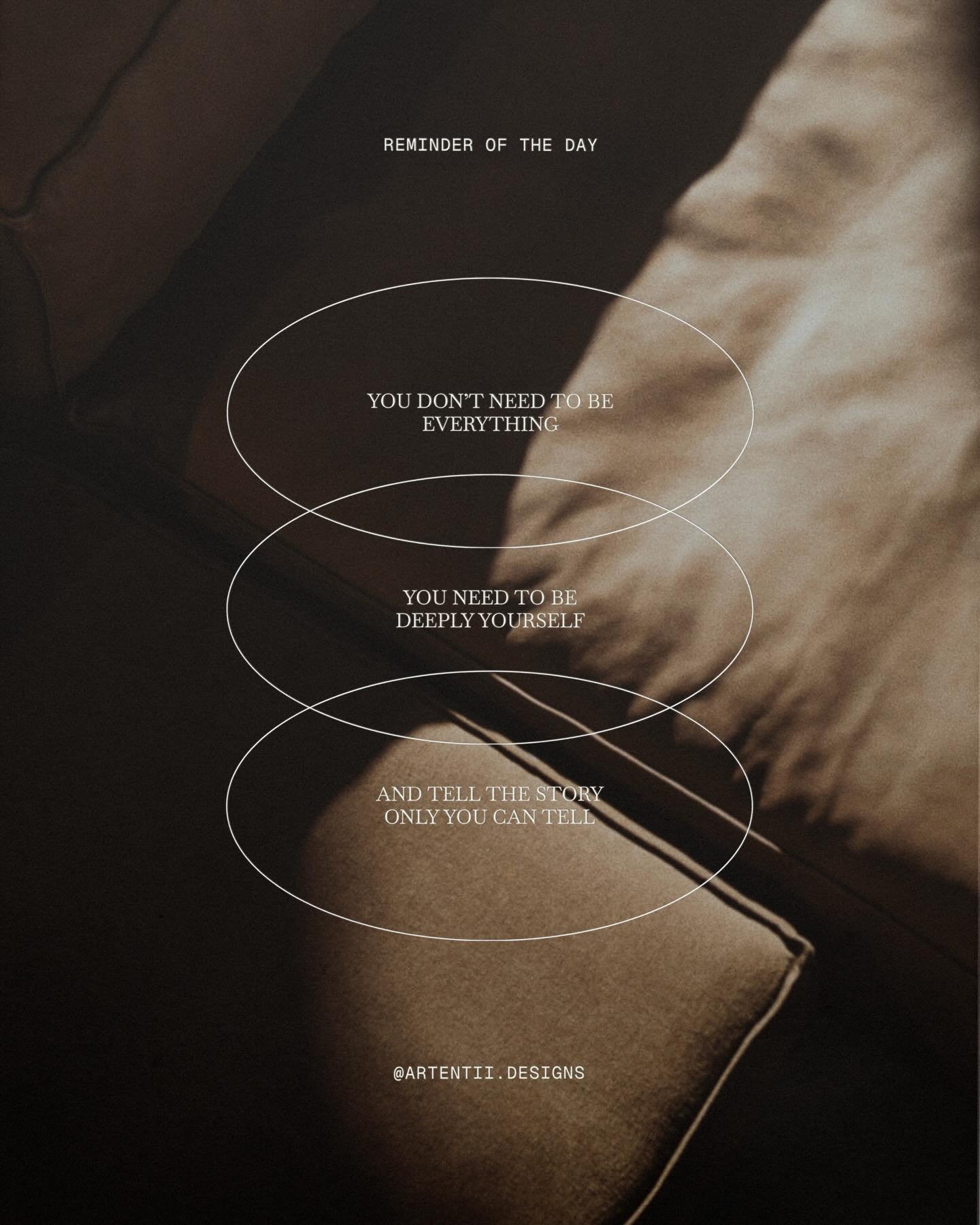 You just have to be you. The messy middle, the lessons learned, the bad hair days, the bts&hellip; that not so aesthetic office you&rsquo;re working from &hellip; that&rsquo;s the stuff people actually connect with.

When you share your real story, y