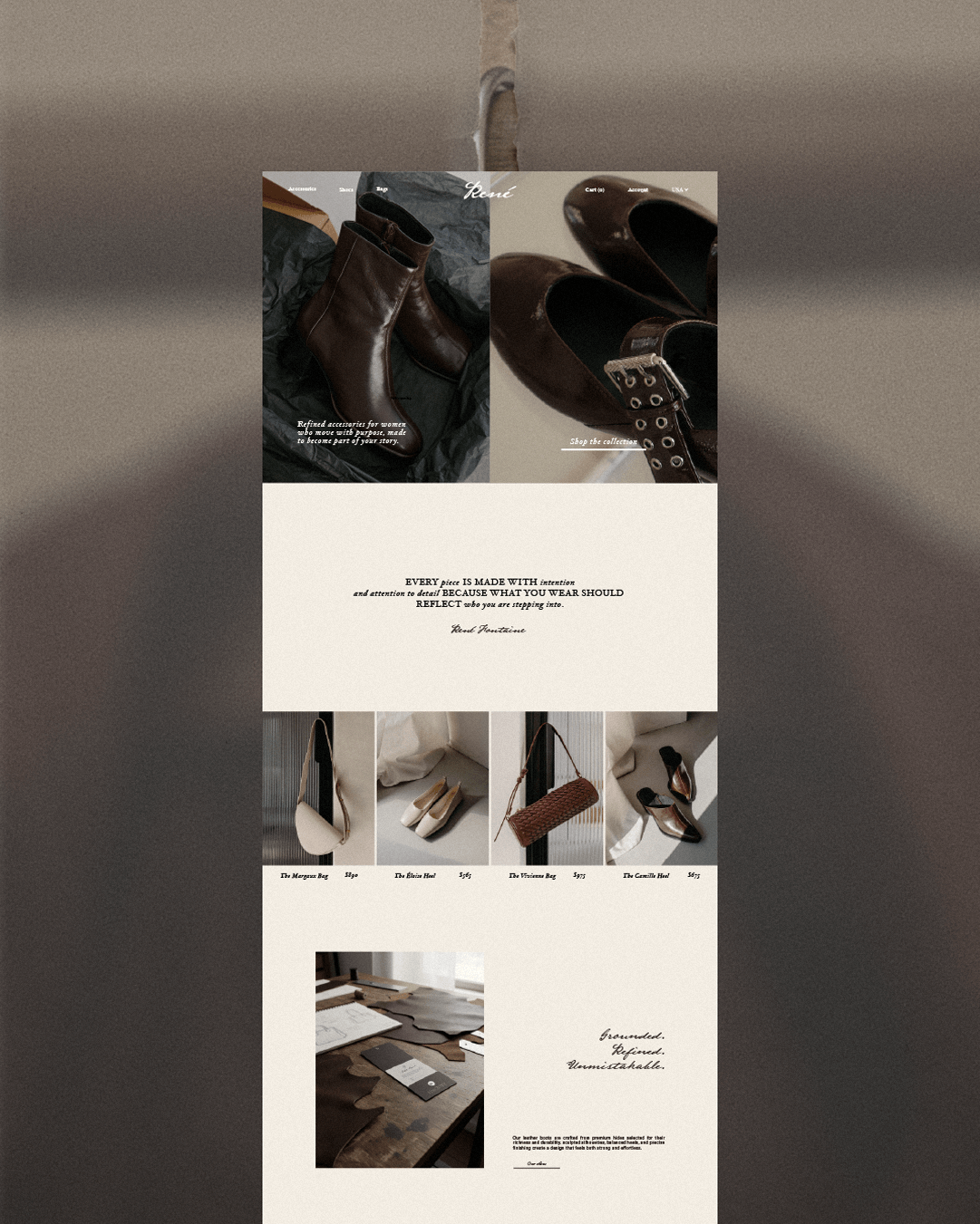 Maison René Squarespace website design by Artentii Designs