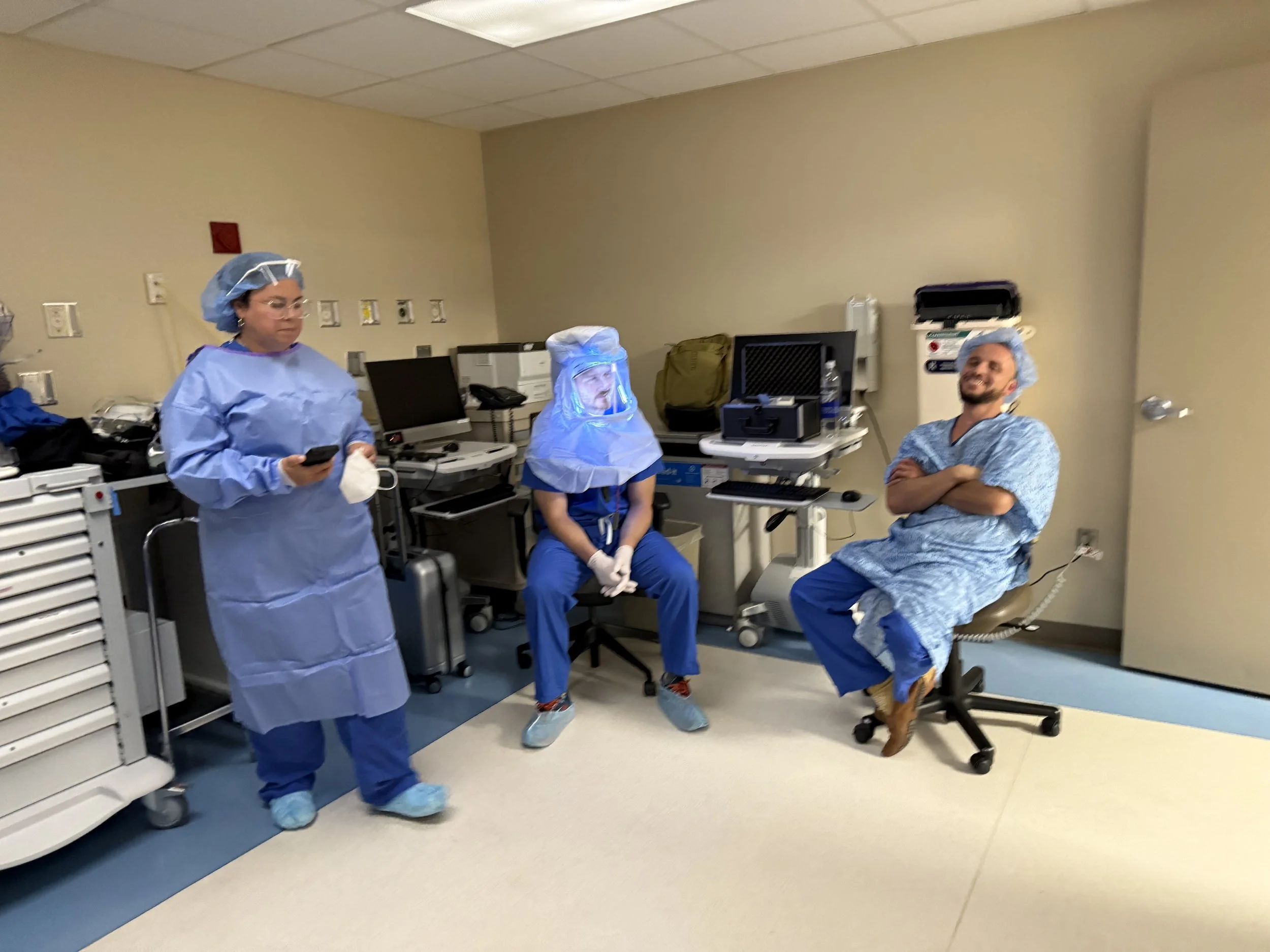 Denise, Colton, and Marcus are waiting for their call in the wings.