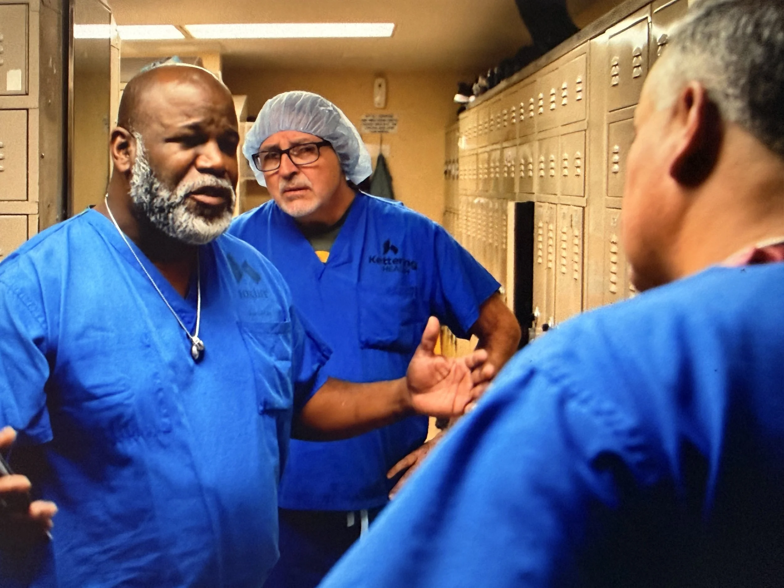 "What's the point of all of this?" Danny Dix Jr.
Scott looks on in the background.